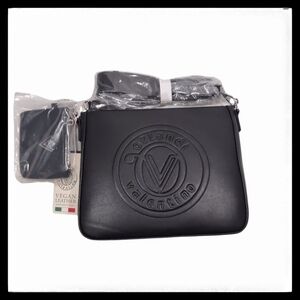 Valentino Orlandi Black Vegan Leather Crossbody NWT